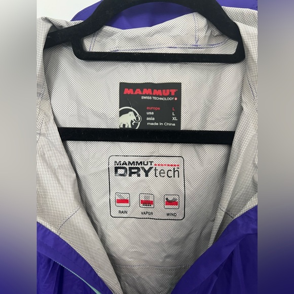 mammut dry tech rain / wind shell jacket purple - Picture 3 of 3